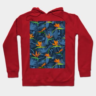 exotic flowers paradise Strelitzia tropical leaves Hoodie